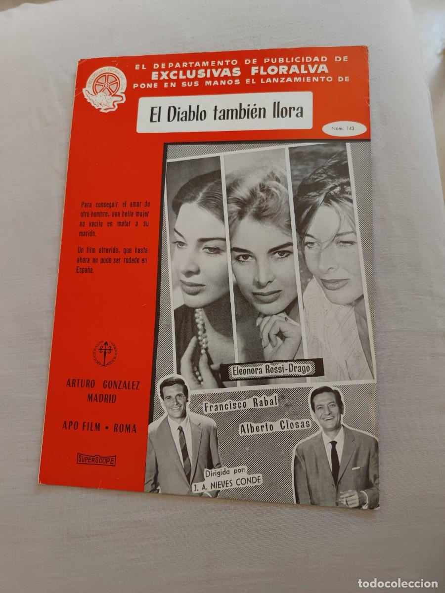 Cine: GUIA CINE DOBLE EL DIABLO TAMBIEN LLORA FRANCISCO RABAL