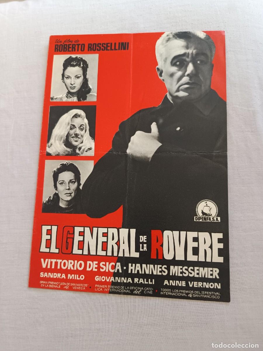 Cine: GUIA CINE DOBLE EL EL GENERAL DE LA ROVERE VITTORIO DE SICA ROBERTO ROSSELLINI