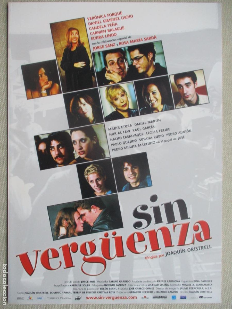 Cine: SIN VERGUENZA. GUIA ORIGINAL ESTRENO. PEDIDO MINIMO EN GUIAS 10 EUROS.