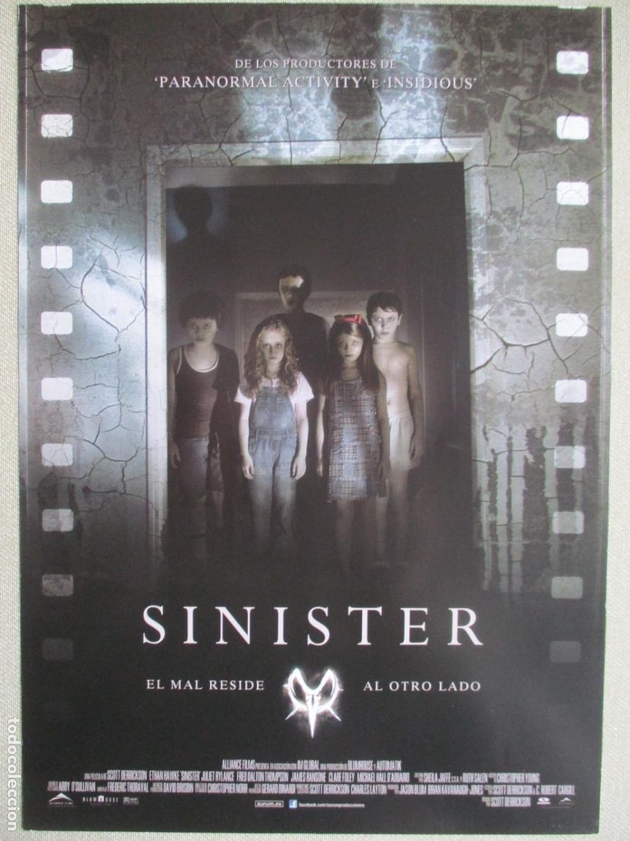 Cinema: SINISTER. GUIA ORIGINAL ESTRENO. PEDIDO MINIMO EN GUIAS 10 EUROS.