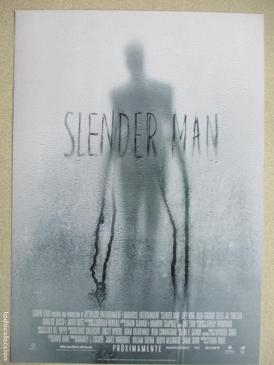Cine: SLENDER MAN. GUIA ORIGINAL ESTRENO. PEDIDO MINIMO EN GUIAS 10 EUROS.