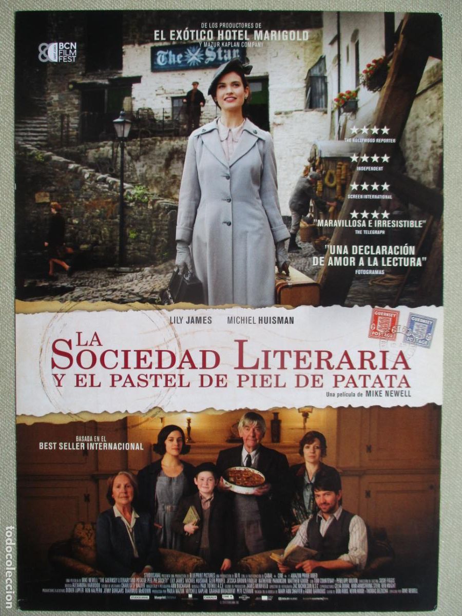 Cine: LA SOCIEDAD LITERARIA. GUIA ORIGINAL ESTRENO. PEDIDO MINIMO EN GUIAS 10 EUROS.