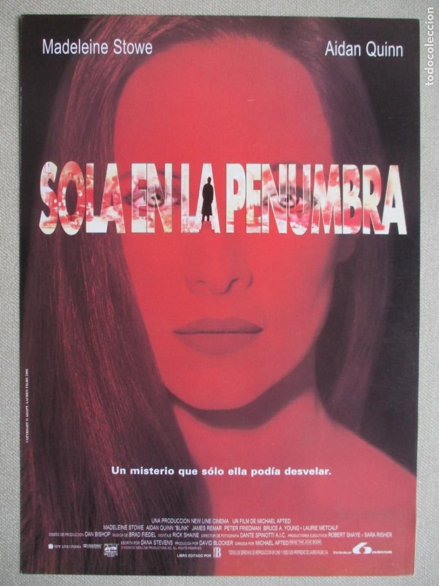 Cine: SOLA EN LA PENUMBRA. GUIA ORIGINAL ESTRENO. PEDIDO MINIMO EN GUIAS 10 EUROS.