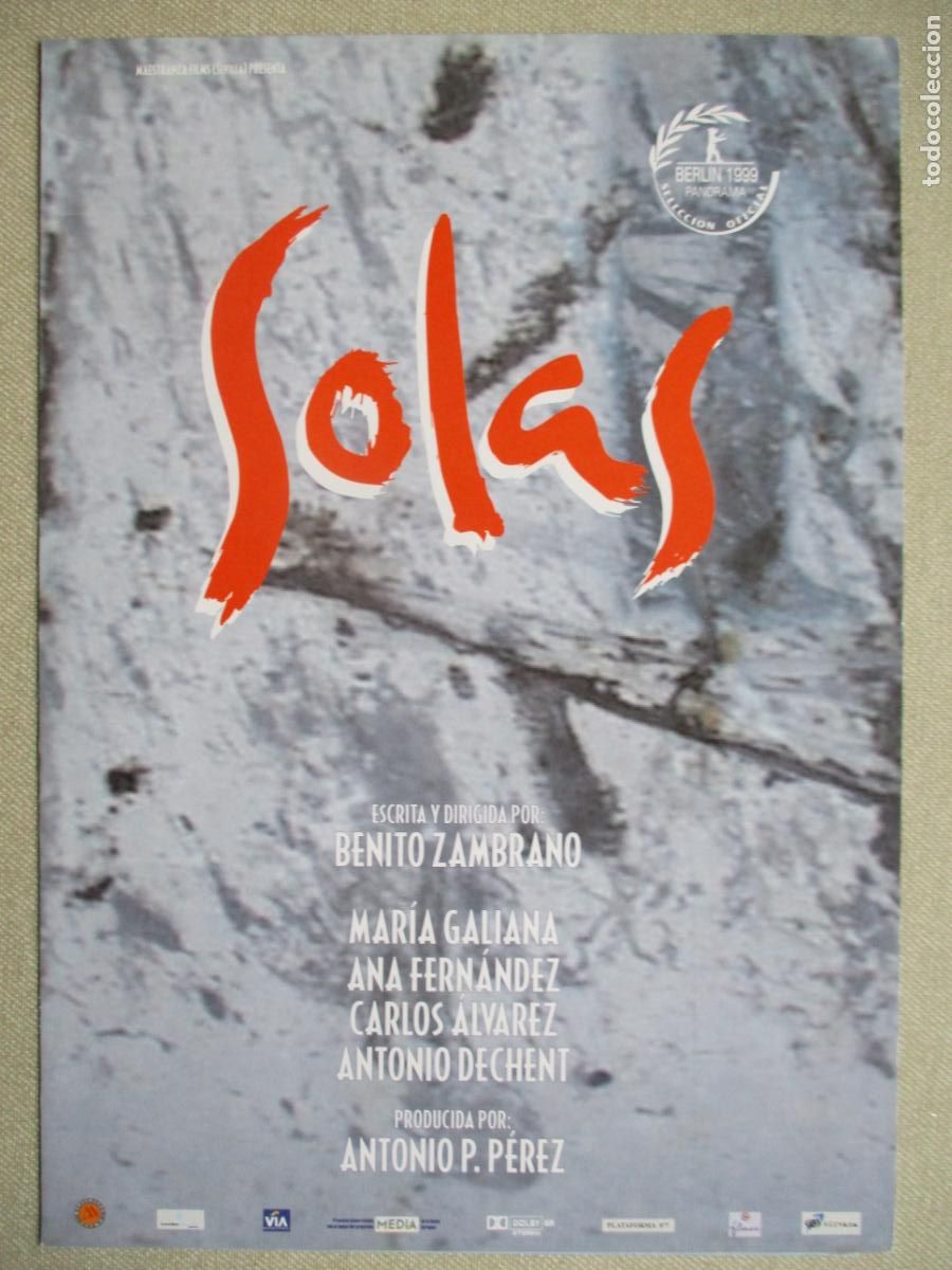 Cine: SOLAS. GUIA ORIGINAL ESTRENO. PEDIDO MINIMO EN GUIAS 10 EUROS.