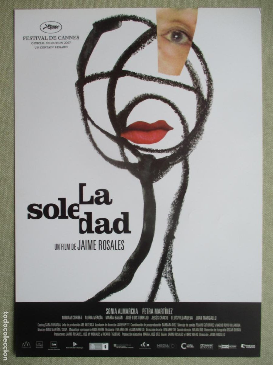 Cine: LA SOLEDAD. GUIA ORIGINAL ESTRENO. PEDIDO MINIMO EN GUIAS 10 EUROS.