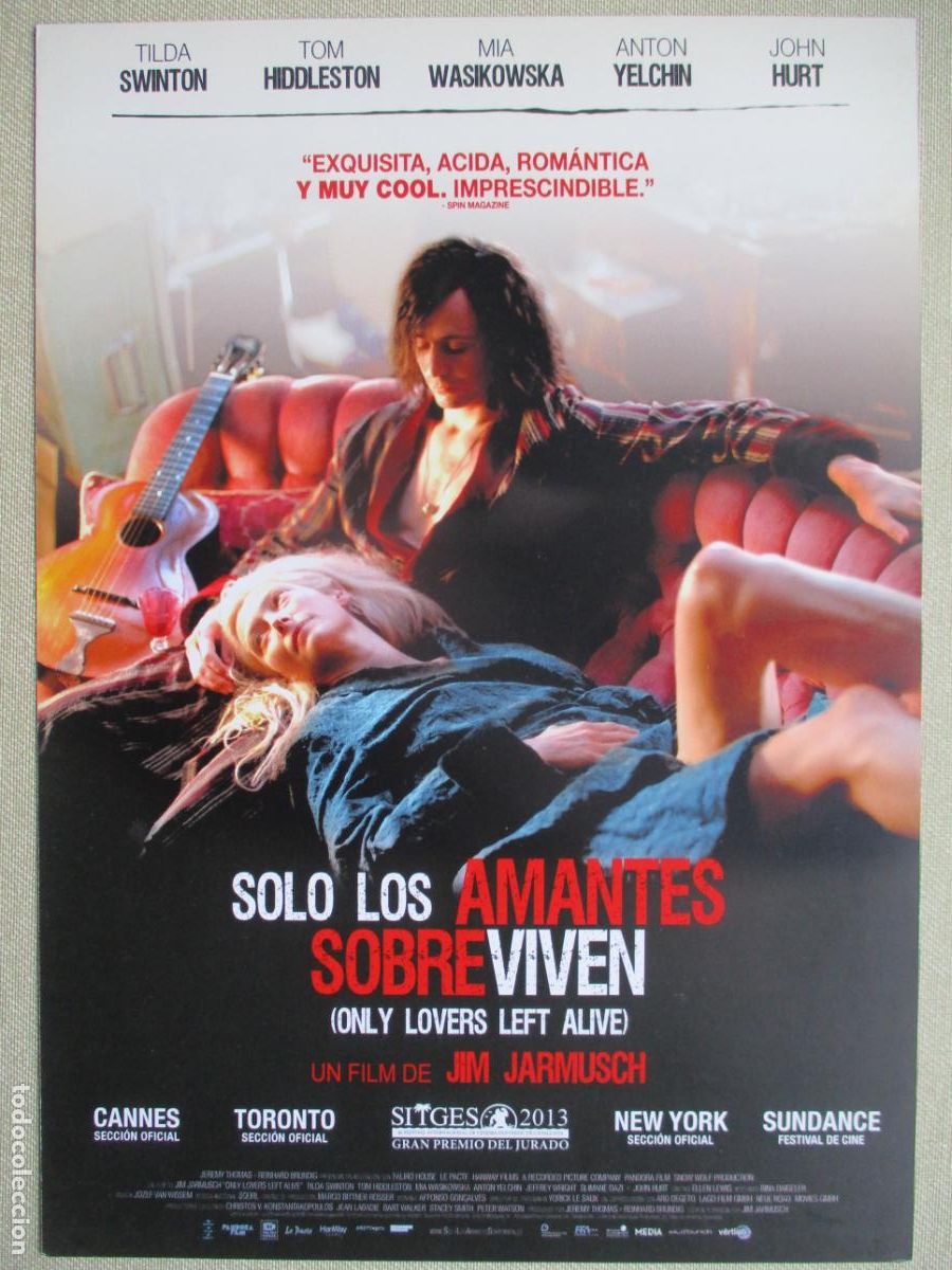 Cine: SOLO LOS AMANTES SOBREVIVEN. GUIA ORIGINAL ESTRENO. PEDIDO MINIMO EN GUIAS 10 EUROS.