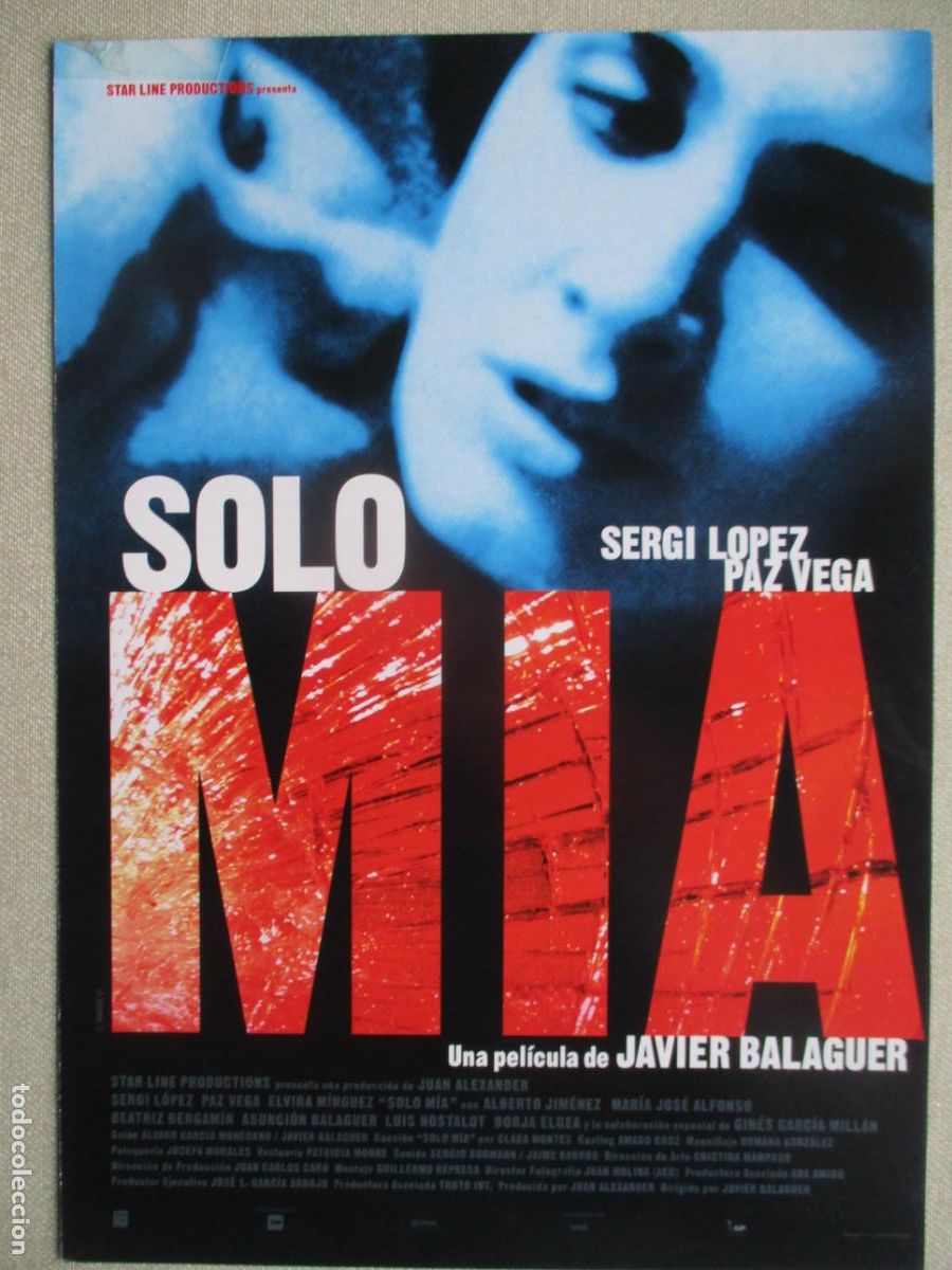 Cine: SOLO MIA. GUIA ORIGINAL ESTRENO. PEDIDO MINIMO EN GUIAS 10 EUROS.
