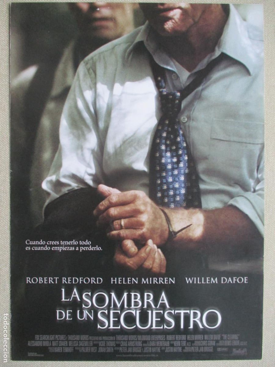 Cine: LA SOMBRA DE UN SECUESTRO. GUIA ORIGINAL ESTRENO. PEDIDO MINIMO EN GUIAS 10 EUROS.
