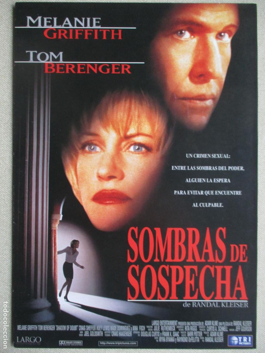 Cine: SOMBRAS DE SOSPECHA. GUIA ORIGINAL ESTRENO. PEDIDO MINIMO EN GUIAS 10 EUROS.