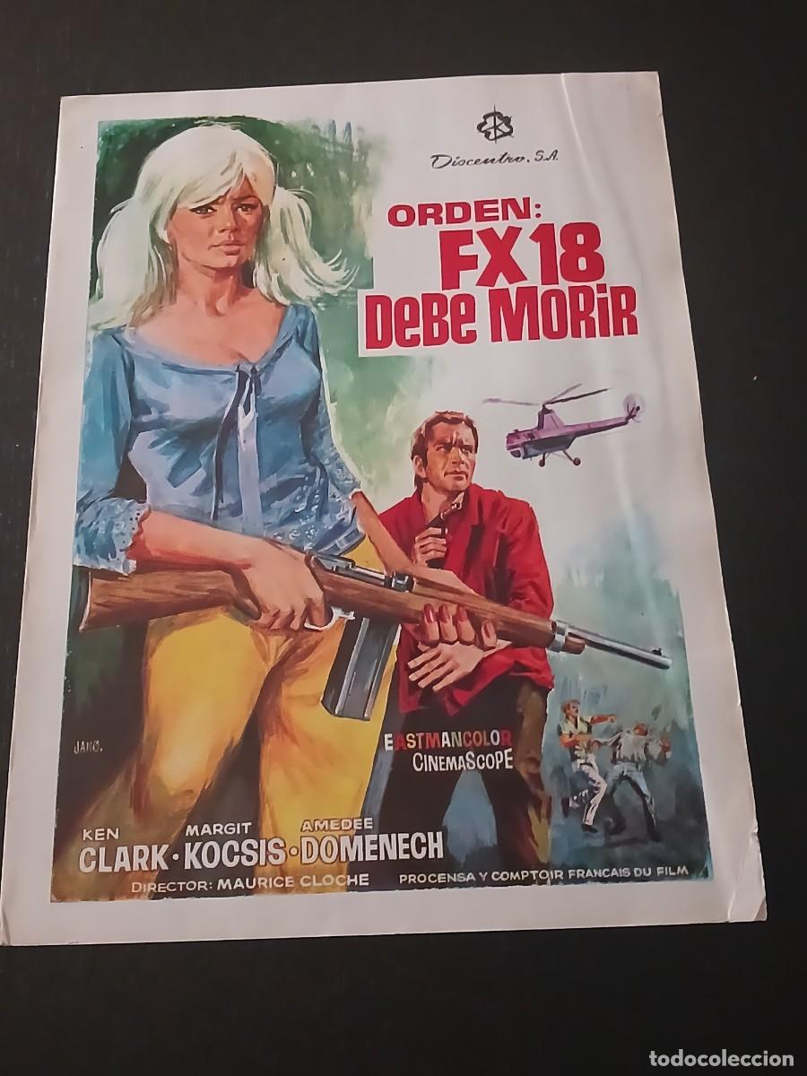 Cine: GUIA DOBLE ORIGINAL. ORDEN: FX 18 DEBE MORIR. KEN CLARK, MARGIT KOCSIS. DISCENTRO S.A., . JANO.