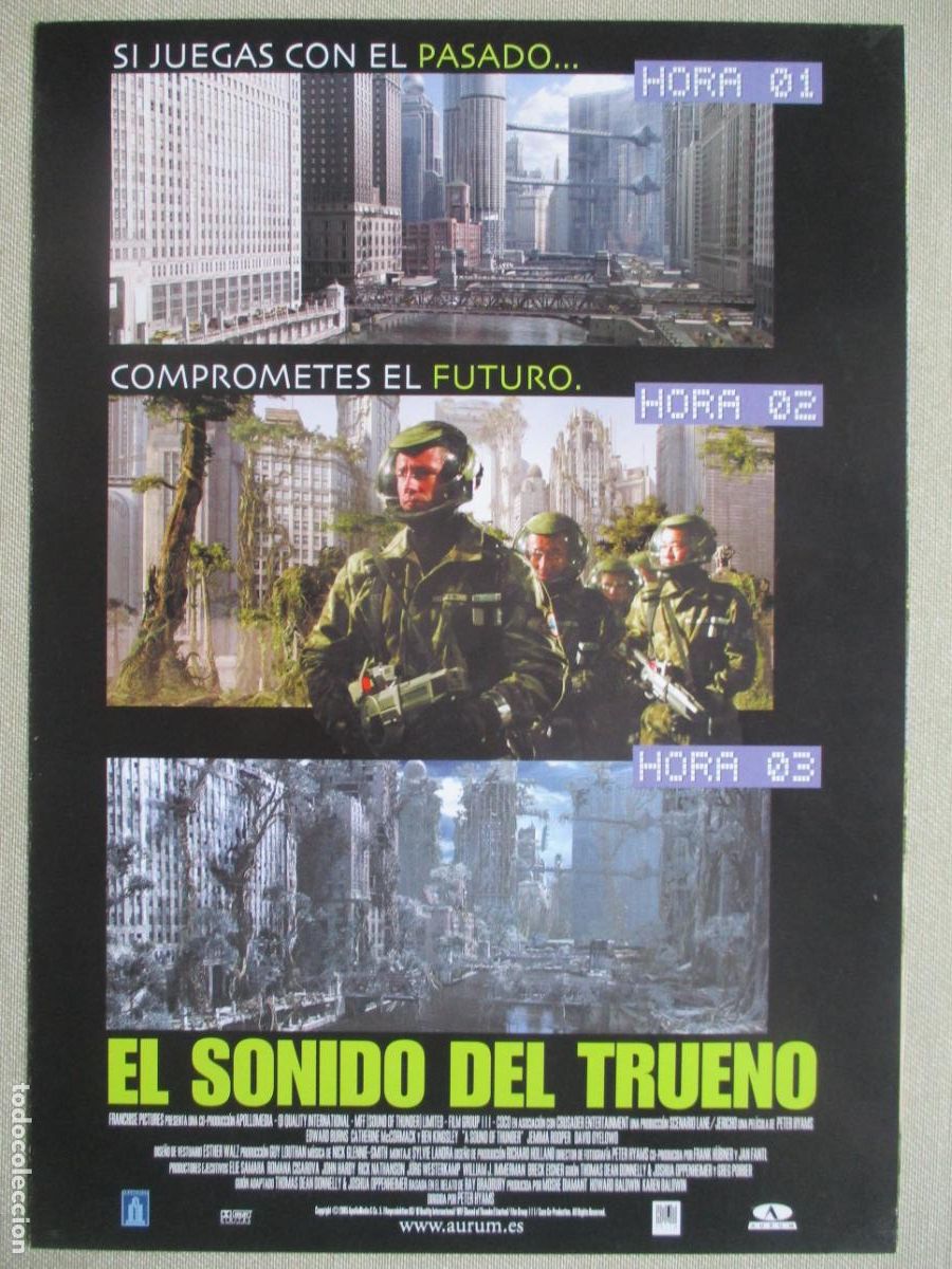 Cine: EL SONIDO DEL TRUENO. GUIA ORIGINAL ESTRENO. PEDIDO MINIMO EN GUIAS 10 EUROS.