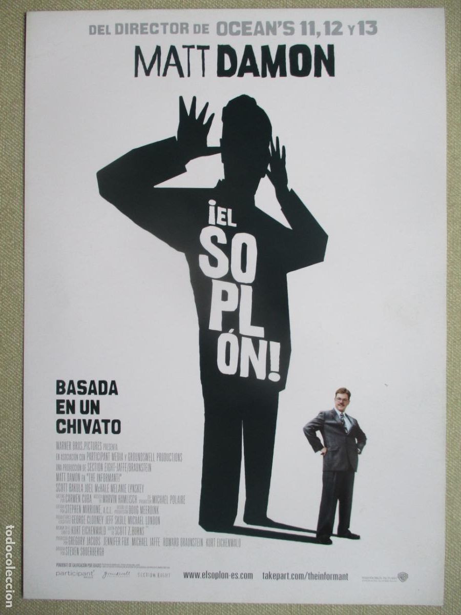 Cine: EL SOPLON. GUIA ORIGINAL ESTRENO. PEDIDO MINIMO EN GUIAS 10 EUROS.