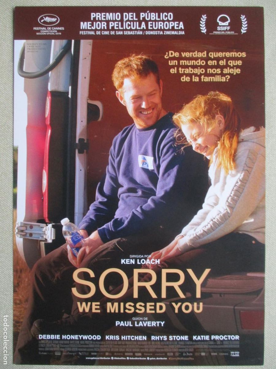 Cine: SORRY WE MISSED YOU. GUIA ORIGINAL ESTRENO. PEDIDO MINIMO EN GUIAS 10 EUROS.
