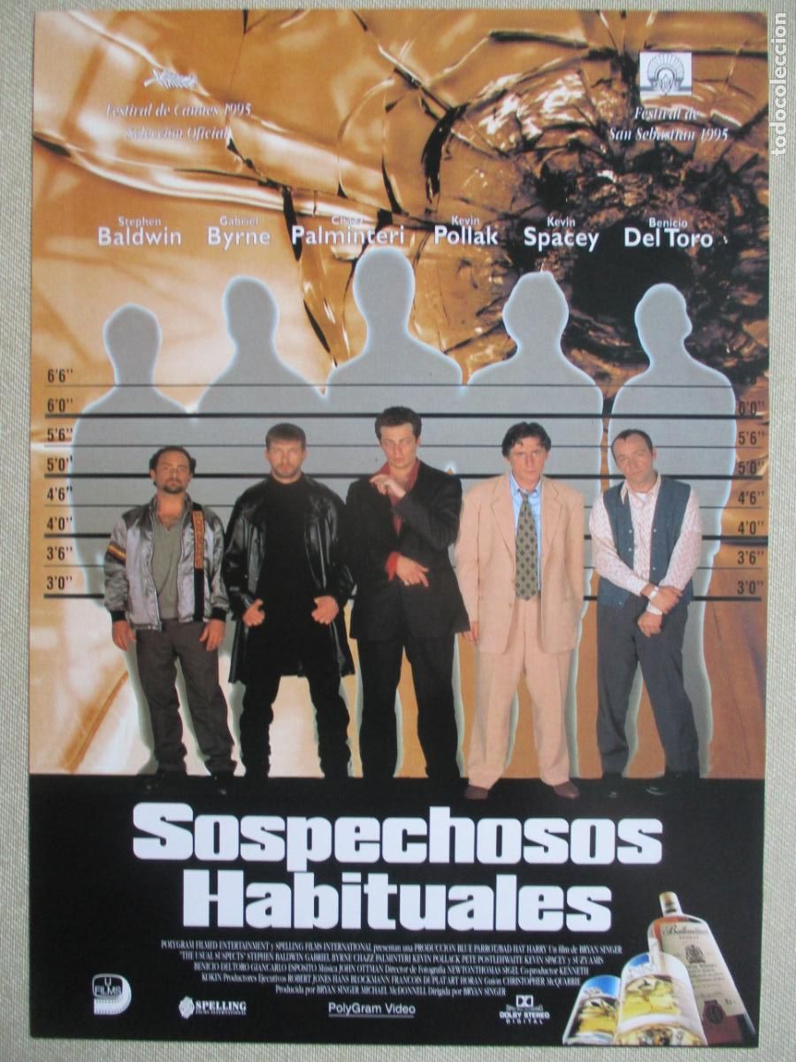 Cine: SOSPECHOSOS HABITUALES. GUIA ORIGINAL ESTRENO. PEDIDO MINIMO EN GUIAS 10 EUROS.