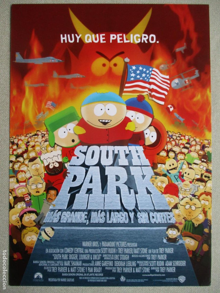 Cine: SOUTH PARK. GUIA ORIGINAL ESTRENO. PEDIDO MINIMO EN GUIAS 10 EUROS.