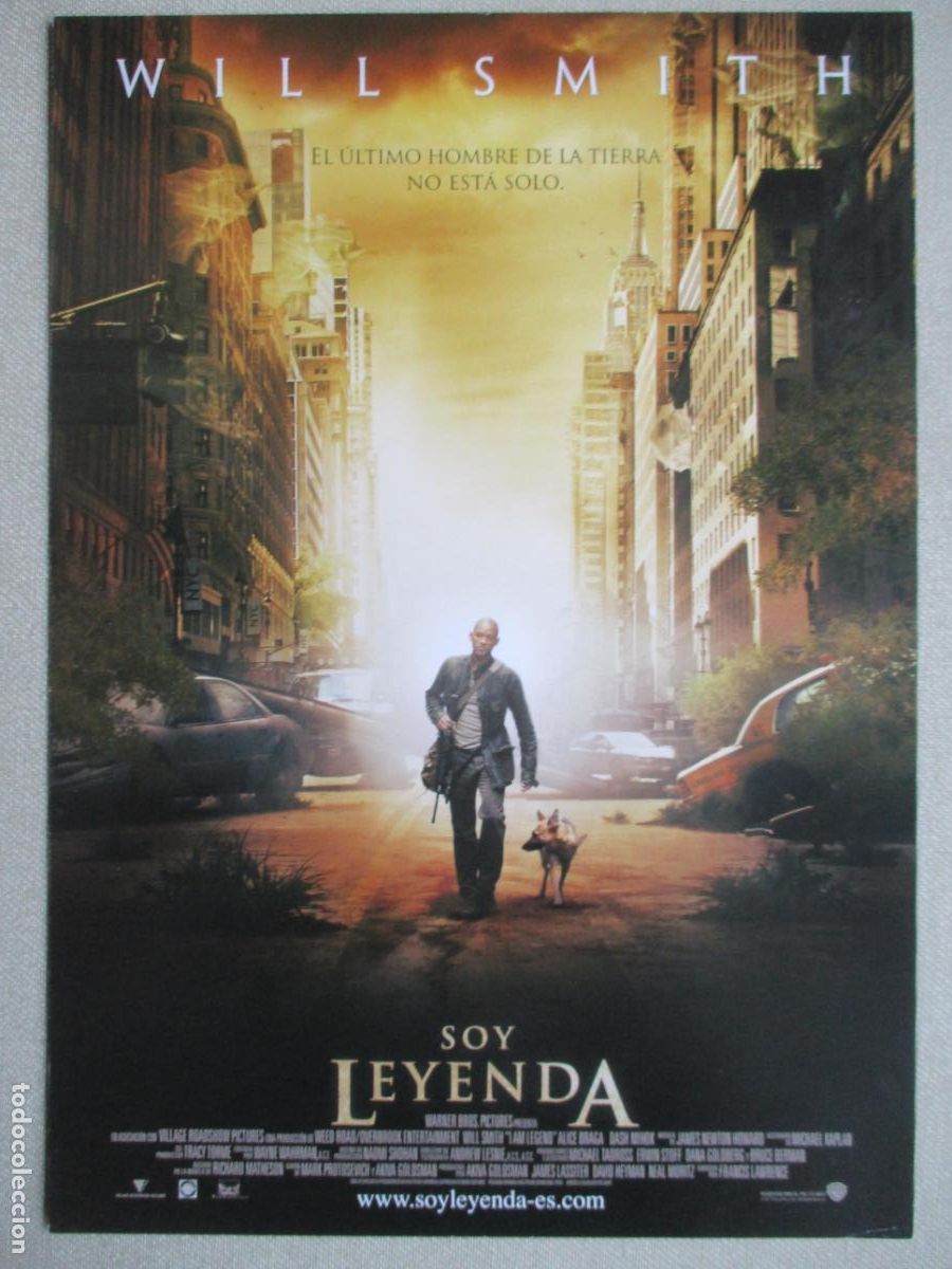 Cine: SOY LEYENDA. GUIA ORIGINAL ESTRENO. PEDIDO MINIMO EN GUIAS 10 EUROS.