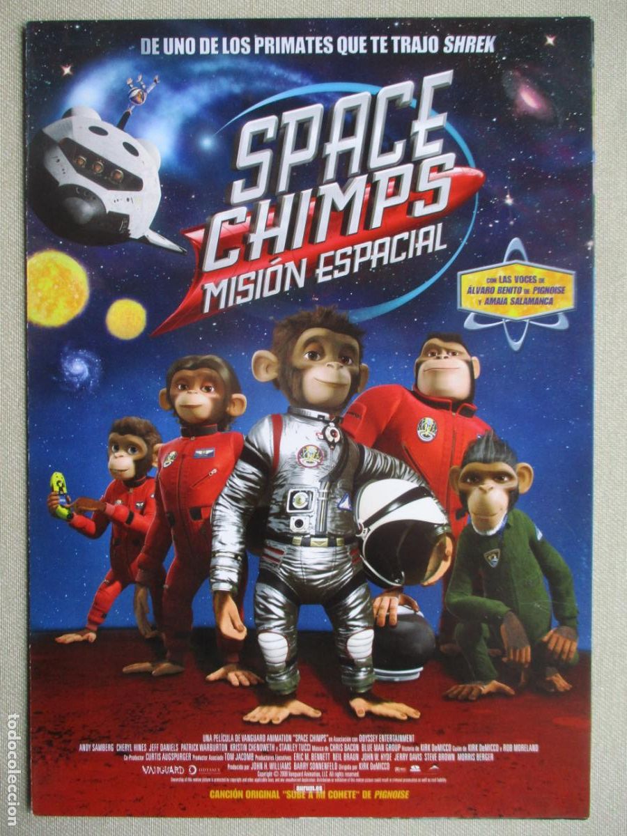 Cine: SPACE CHIMPS. MISION ESPACIAL. GUIA ORIGINAL ESTRENO. PEDIDO MINIMO EN GUIAS 10 EUROS.