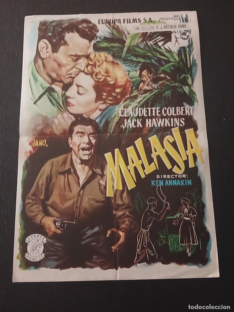 Cine: GUIA SENCILLA ORIGINAL. MALASIA. CLAUDETTE COLBERT, JACK HAWKINS. EUROPA FILMS. J. ARTHUR RANK. JANO