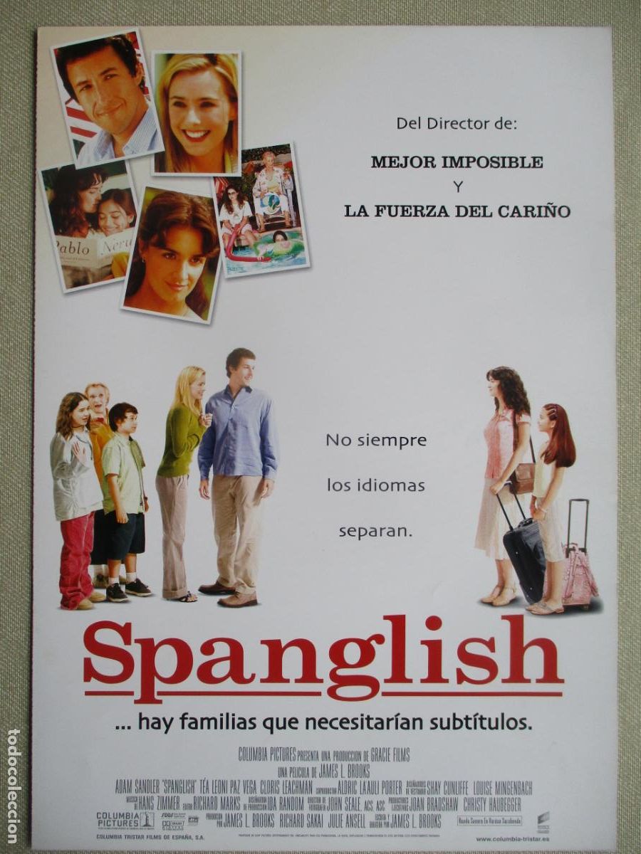 Cine: SPANGLISH. GUIA ORIGINAL ESTRENO. PEDIDO MINIMO EN GUIAS 10 EUROS.