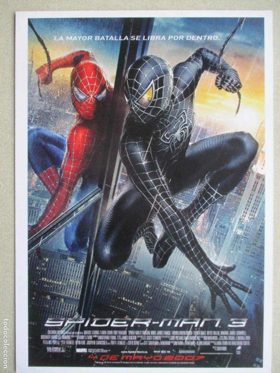 Cine: SPIDER-MAN 3. GUIA ORIGINAL ESTRENO. PEDIDO MINIMO EN GUIAS 10 EUROS.