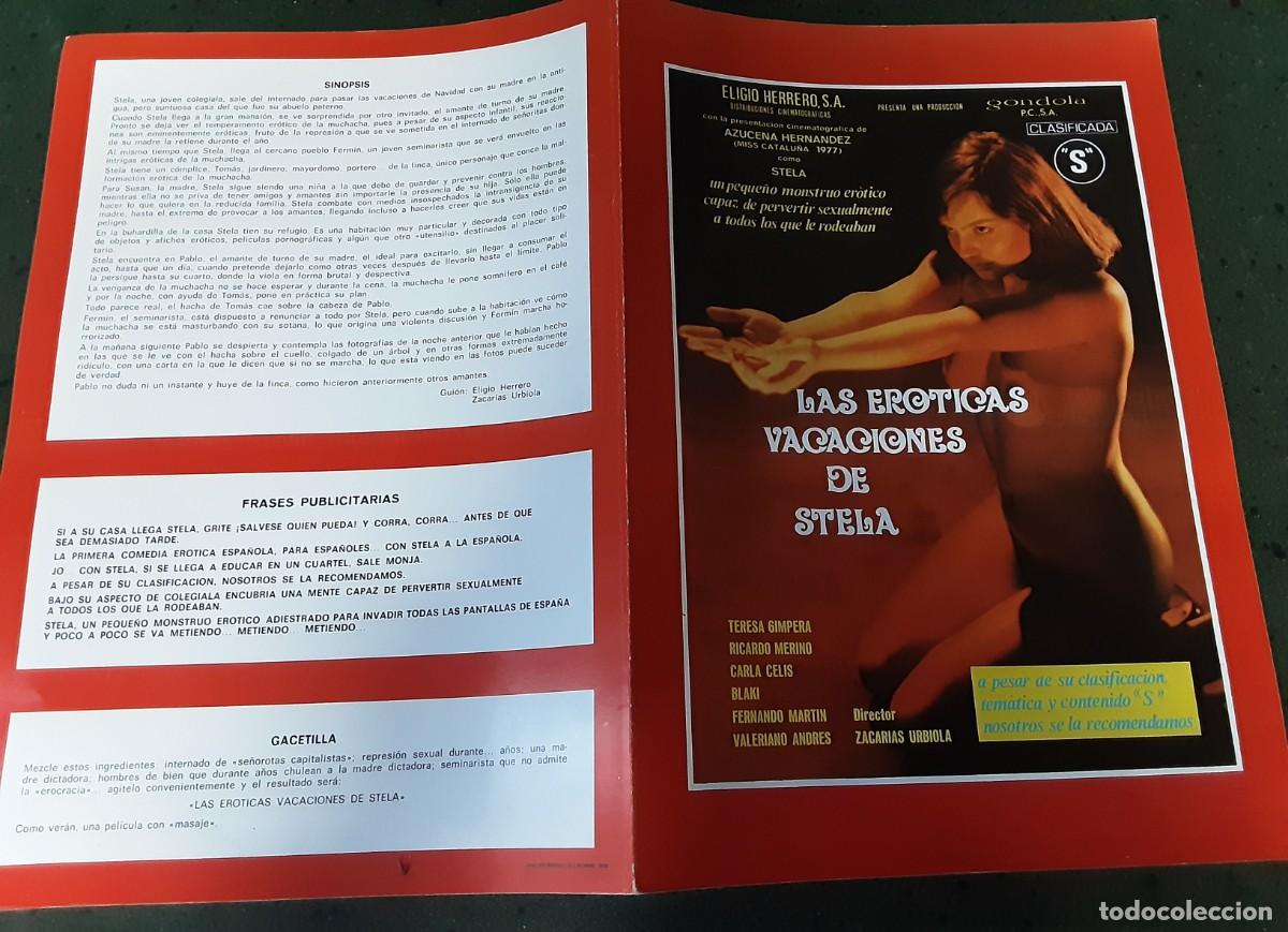 Cine: LAS EROTICAS VACACIONES DE STELA, TERESA GIMPERA, RICARDO MERINO. CLASIFICADA &rdquo;S&rdquo;