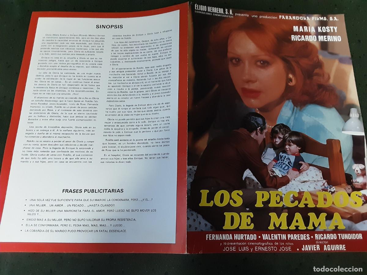 Cine: LOS PECADOS DE MAMA. MARIA KOSTY, RICARDO MERINO.