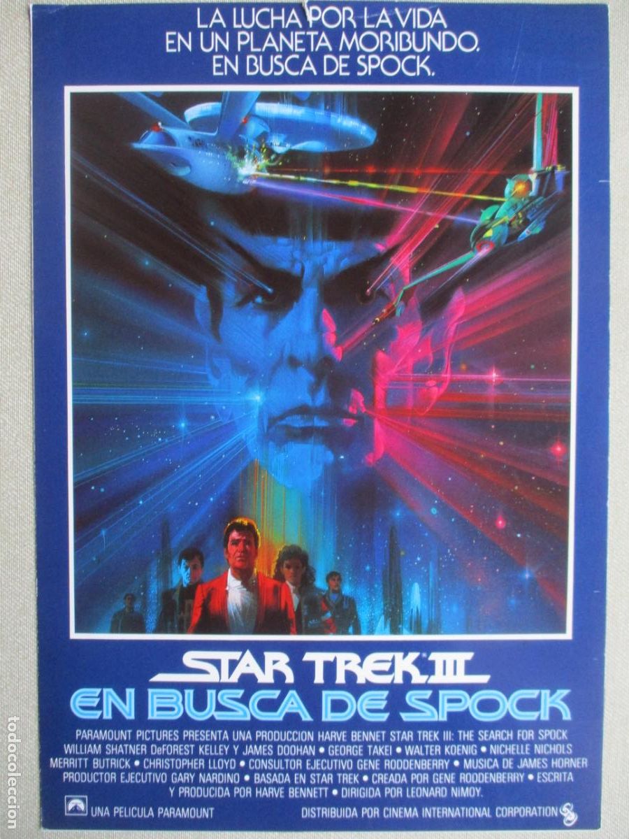Cine: STAR TREK III. EN BUSCA DE SPOCK. GUIA ORIGINAL ESTRENO. PEDIDO MINIMO EN GUIAS 10 EUROS.