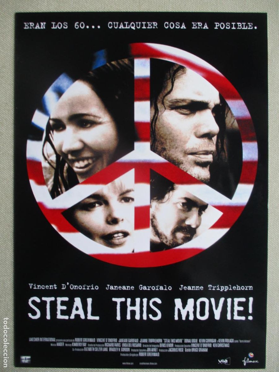 Cine: STEAL THIS MOVIE. GUIA ORIGINAL ESTRENO. PEDIDO MINIMO EN GUIAS 10 EUROS.