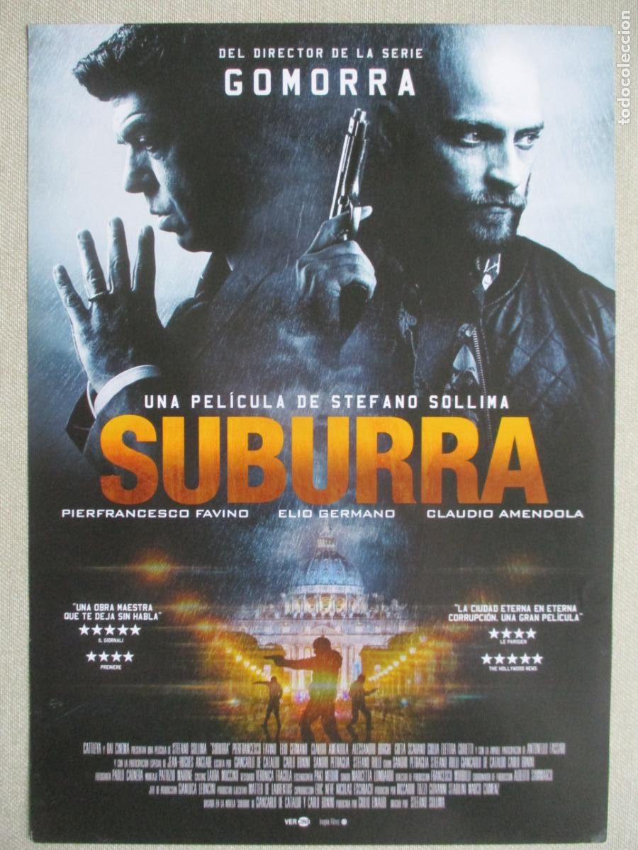 Cine: SUBURRA. GUIA ORIGINAL ESTRENO. PEDIDO MINIMO EN GUIAS 10 EUROS.