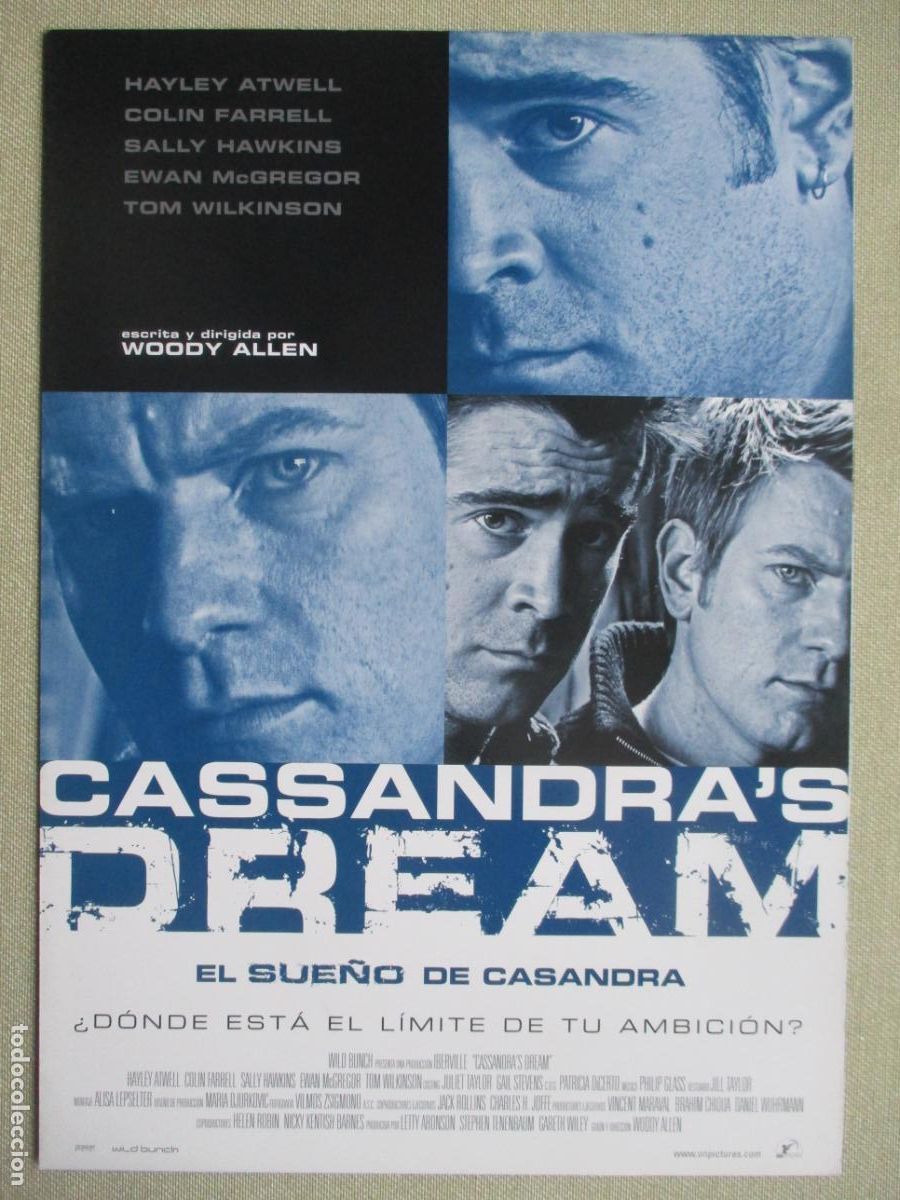 Cine: EL SUE&Ntilde;O DE CASANDRA. GUIA ORIGINAL ESTRENO. PEDIDO MINIMO EN GUIAS 10 EUROS.