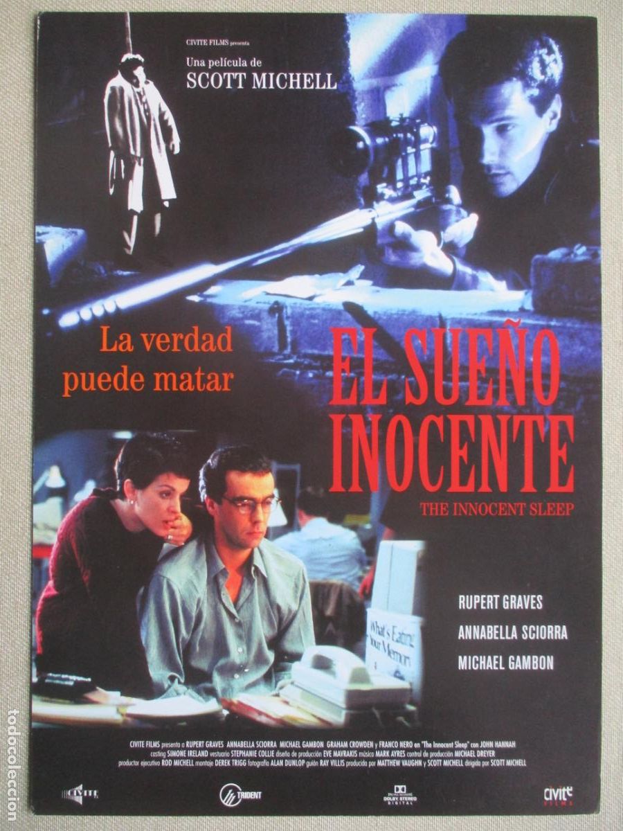 Cine: EL SUE&Ntilde;O INOCENTE. GUIA ORIGINAL ESTRENO. PEDIDO MINIMO EN GUIAS 10 EUROS.