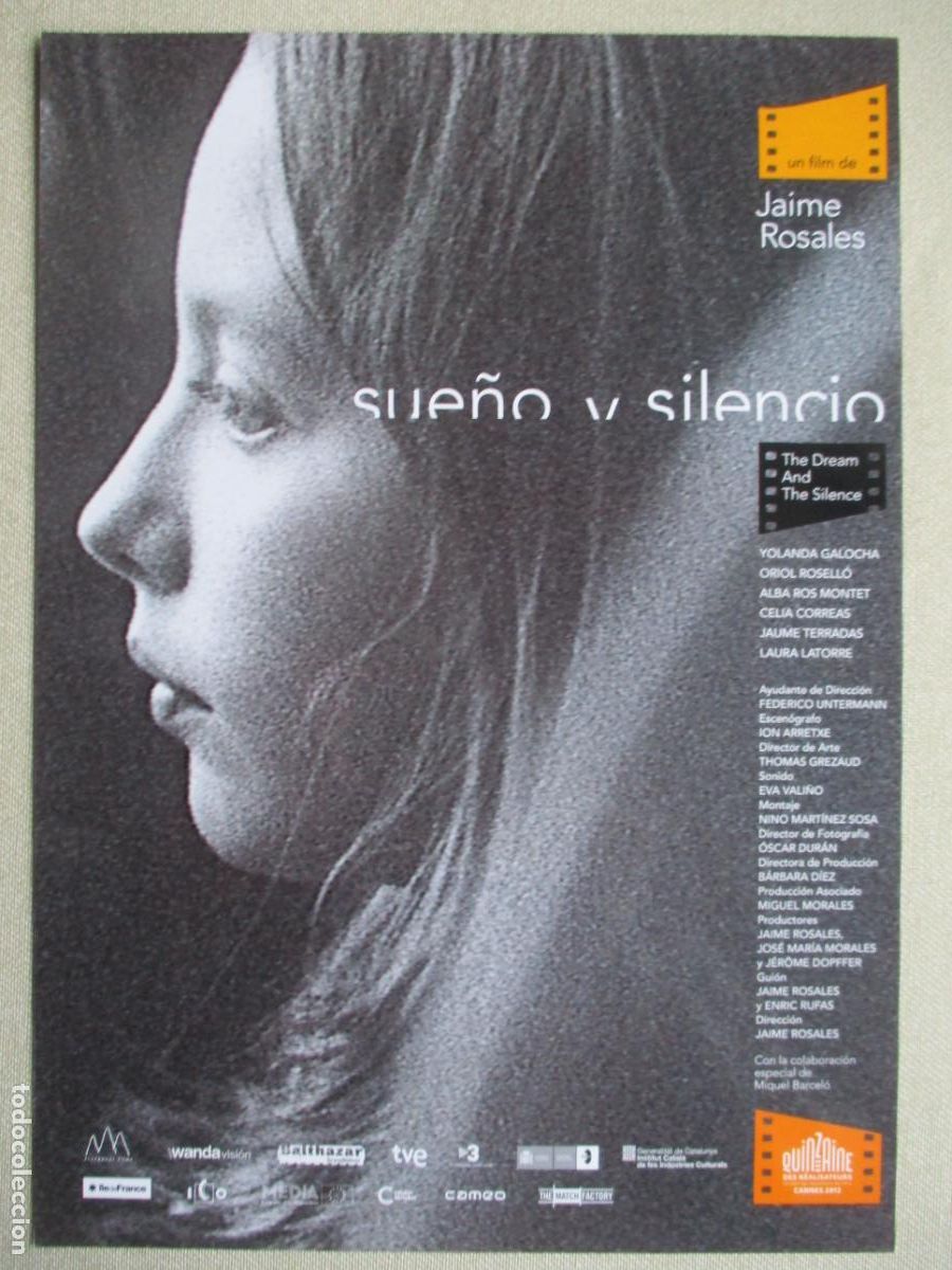 Cine: SUE&Ntilde;O Y SILENCIO. GUIA ORIGINAL ESTRENO. PEDIDO MINIMO EN GUIAS 10 EUROS.