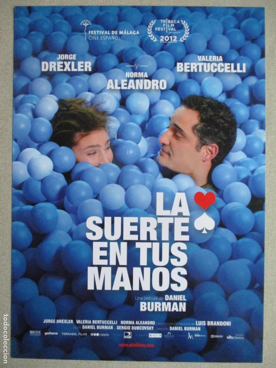 Cine: LA SUERTE EN TUS MANOS. GUIA ORIGINAL ESTRENO. PEDIDO MINIMO EN GUIAS 10 EUROS.