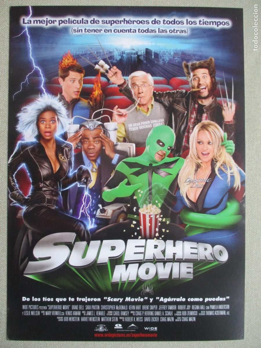 Cine: SUPERHERO MOVIE. GUIA ORIGINAL ESTRENO. PEDIDO MINIMO EN GUIAS 10 EUROS.