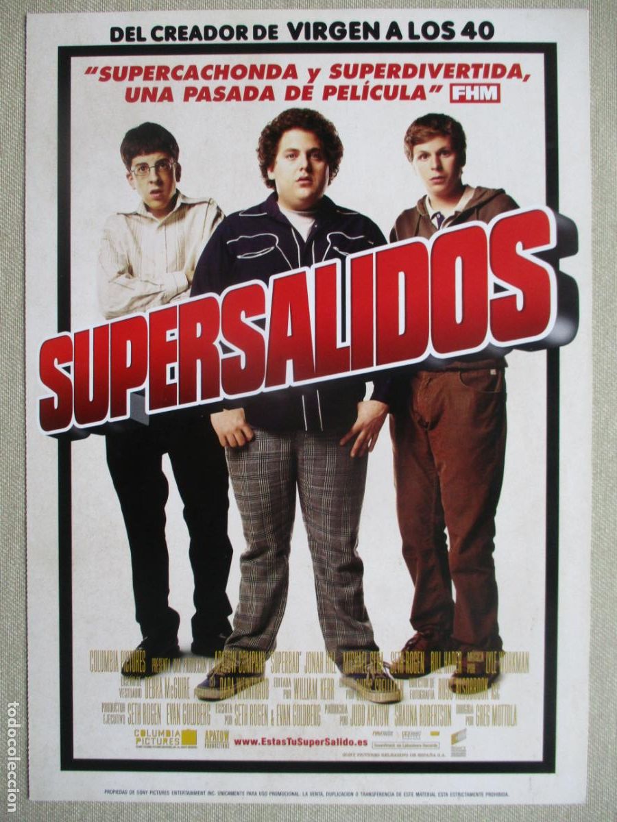 Cine: SUPERSALIDOS. GUIA ORIGINAL ESTRENO. PEDIDO MINIMO EN GUIAS 10 EUROS.