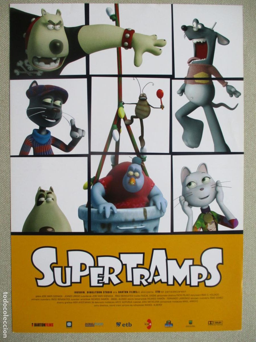 Cine: SUPERTRAMPS. GUIA ORIGINAL ESTRENO. PEDIDO MINIMO EN GUIAS 10 EUROS.