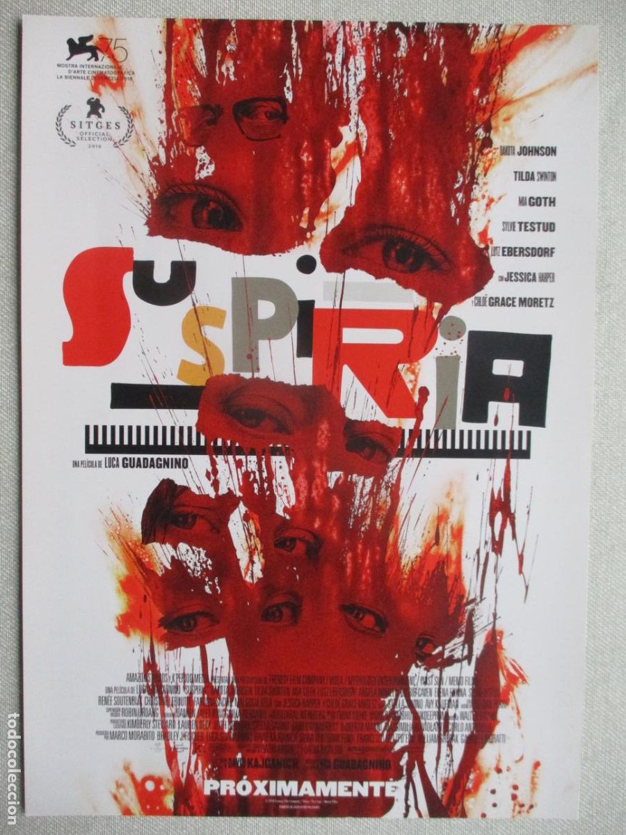 Cine: SUSPIRIA. GUIA ORIGINAL ESTRENO. PEDIDO MINIMO EN GUIAS 10 EUROS.