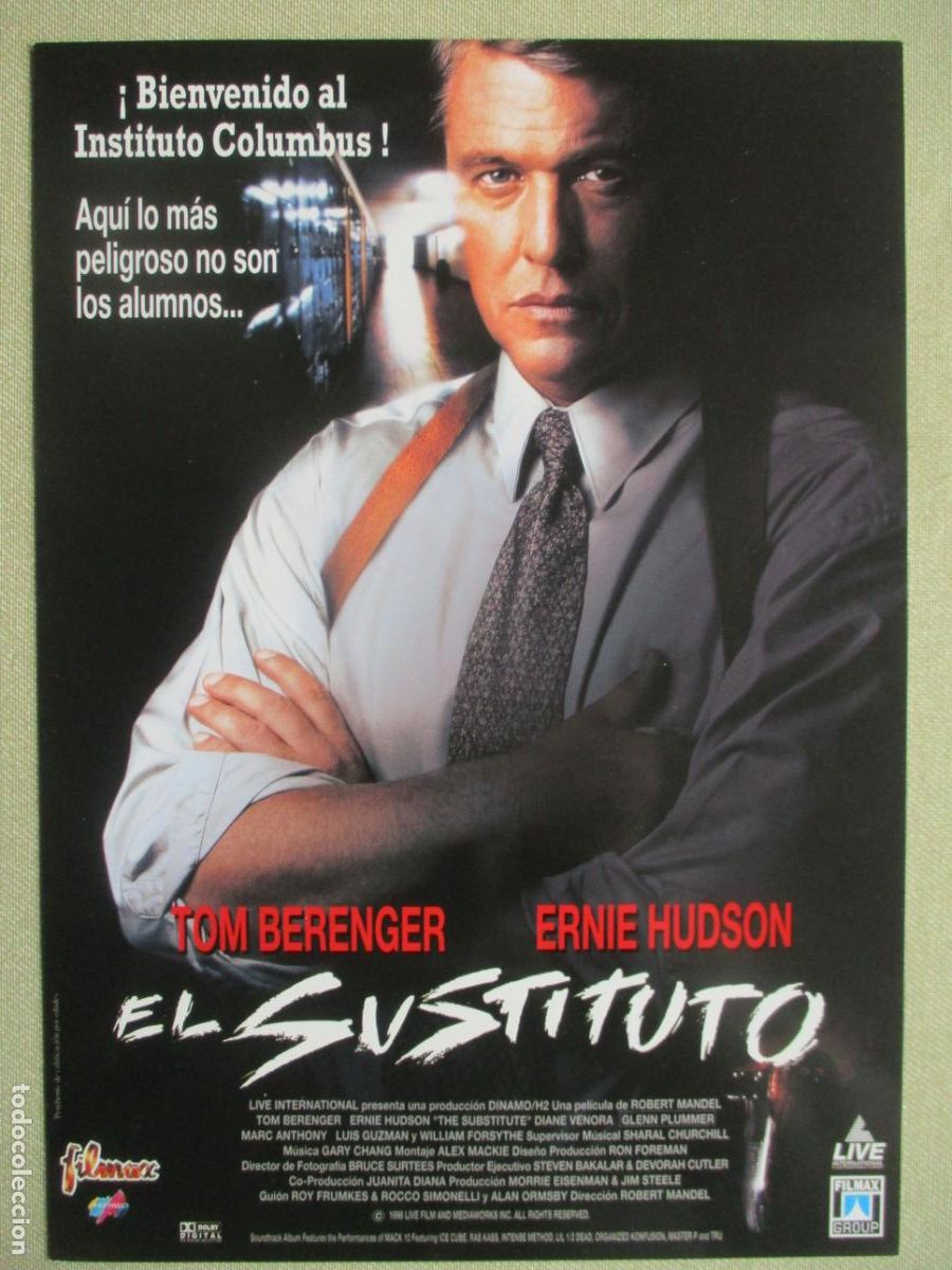 Cine: EL SUSTITUTO. GUIA ORIGINAL ESTRENO. PEDIDO MINIMO EN GUIAS 10 EUROS.