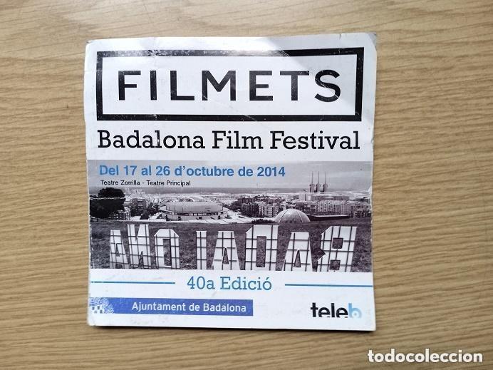 Cine: FOLLETO PUBLICITARIO DE FILMETS BADALONA A&Ntilde;O 2014 FOLLETO GUIA PUBLICITARIA DEL FESTIVAL CORTOMETRA