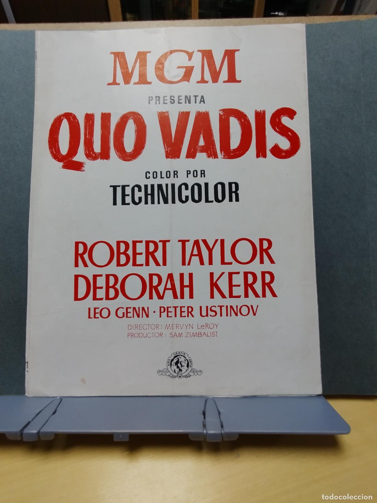 Kino: BZB CINE. GUIA PUBLICITARIA DE MGM. QUO VADIS. DESPLEGABLE. VER FOTOS.