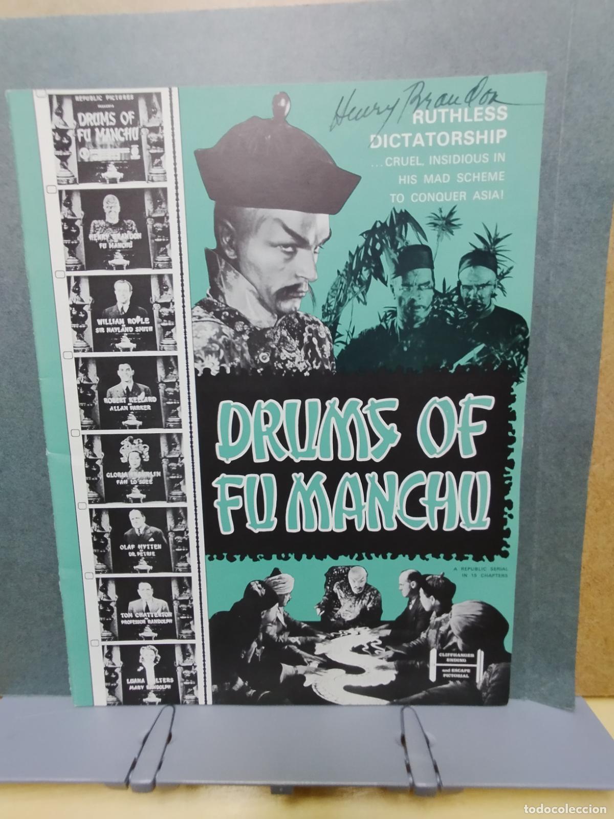 Cinema: BZB CINE. GUIA PUBLICITARIA DE LOS TAMBORES DE FU-MANCHU. POSIBLE AUTOGRAFO DEL ACTOR.