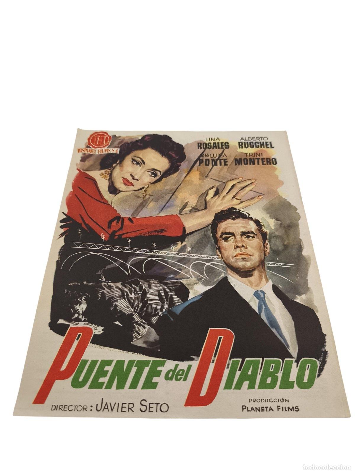 Cine: Gu&iacute;a de Prensa / Pressbook - Puente del Diablo (1956) - Lina Rosales, Alberto Ruschel - Javier Set&oacute;