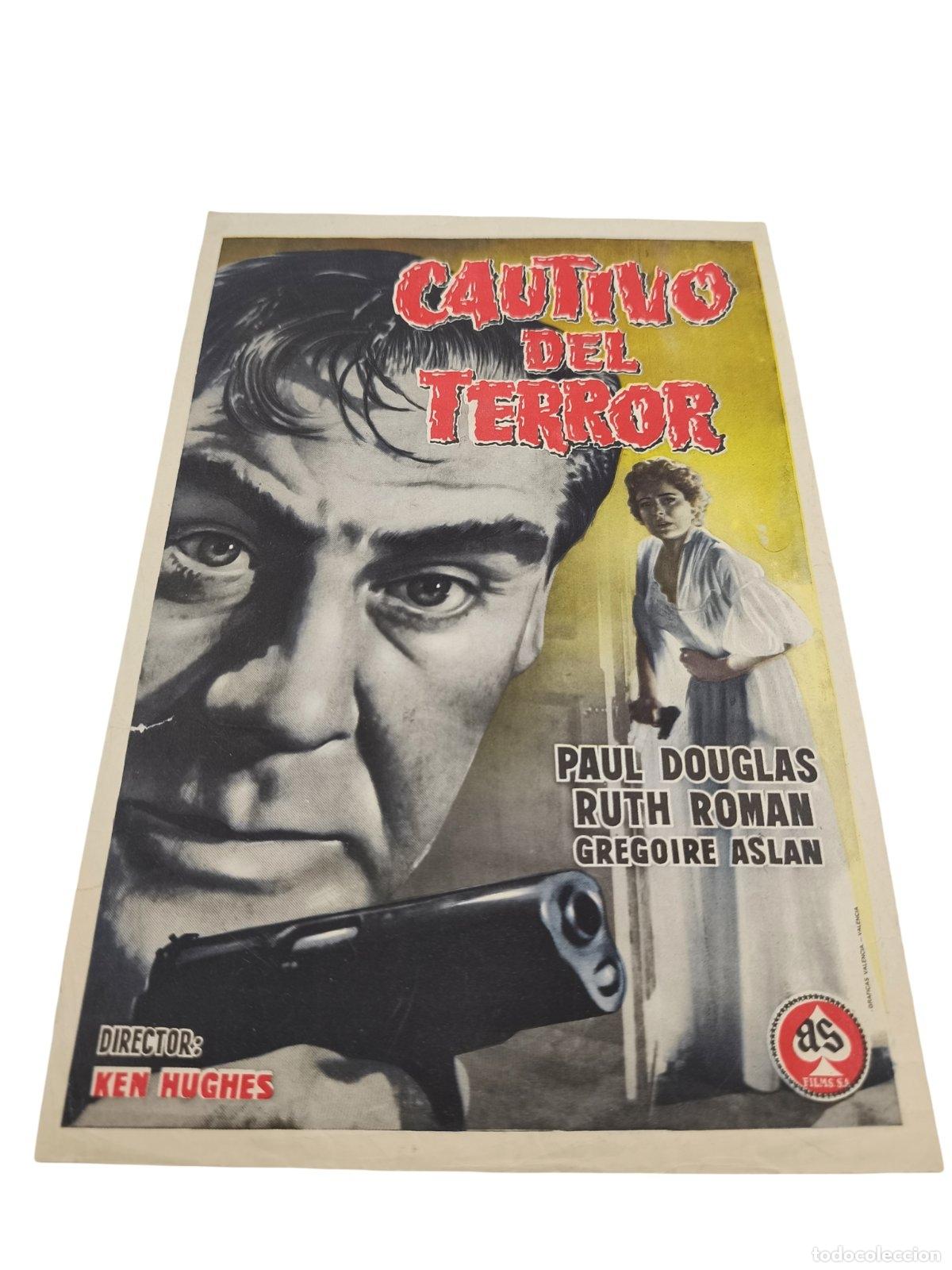 Cine: Cartel de Mano / Gu&iacute;a de Prensa - Cautivo del Terror (Joe MacBeth, 1955) - Paul Douglas, Ruth Roman