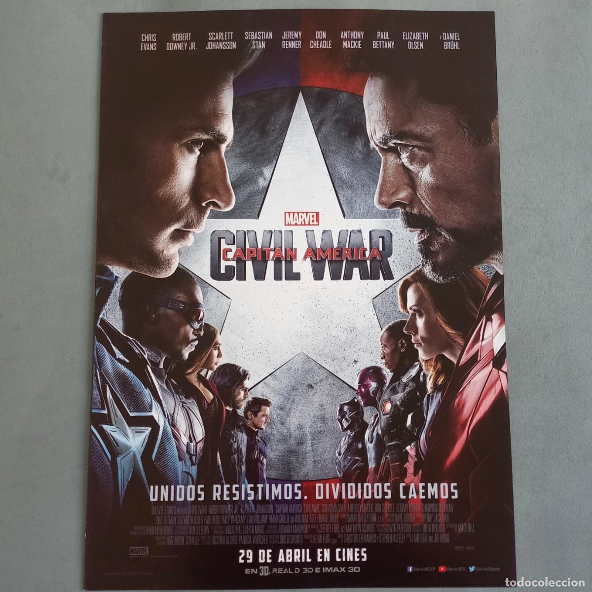 Cinema: CAPTAIN AMERICA CIVIL WAR Anthony y Joe Russo con Robert Downey Jr., Scarlett Johansson, Chris Evans