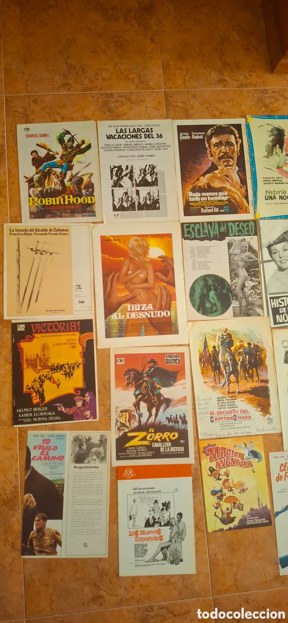 Cine: Lote de 20 programas de mano y gu&iacute;as publicitarias de cine antiguo (A&ntilde;os 50-80).