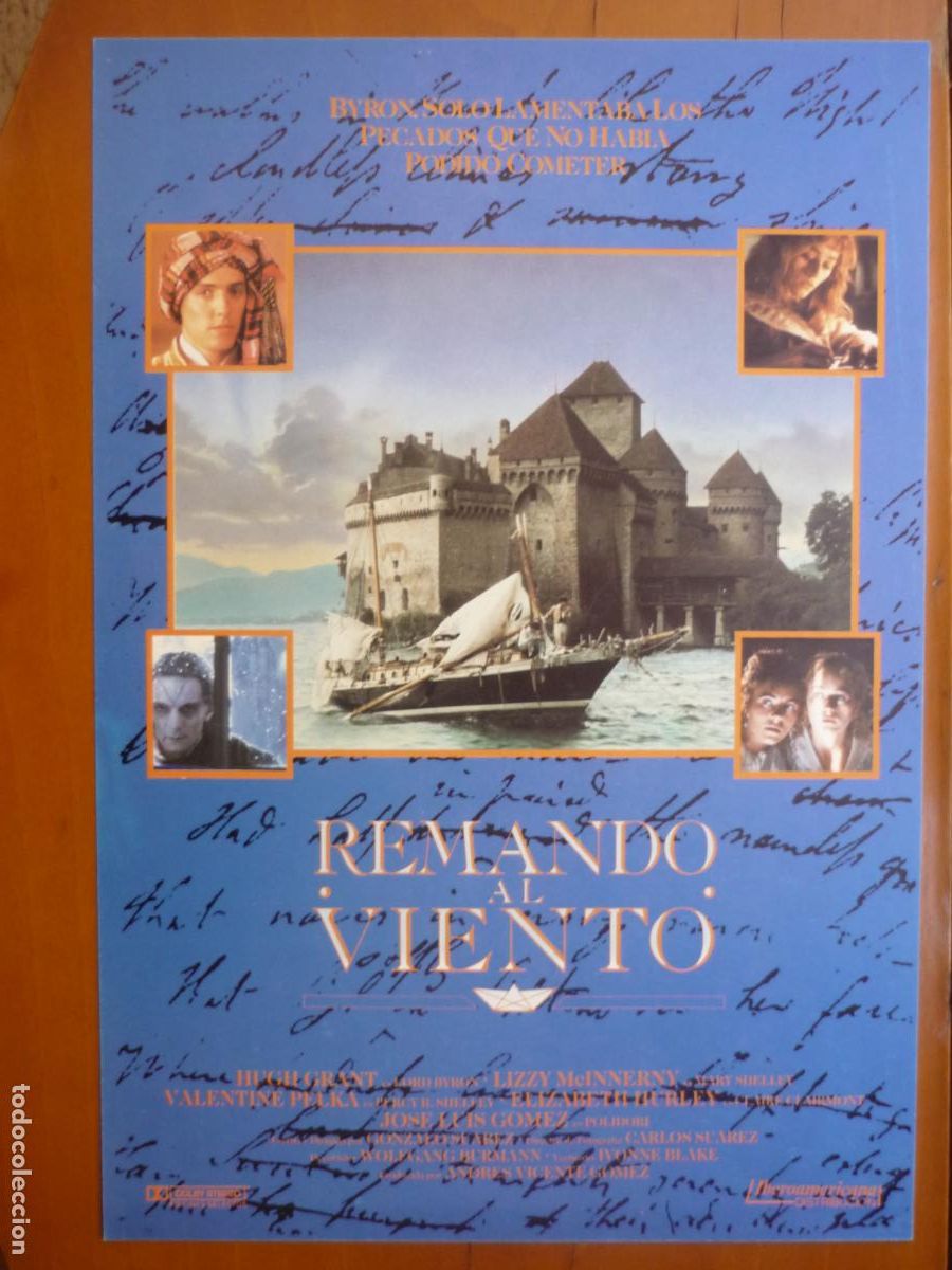 Cine: remando al viento - guia publicitaria original - hugh grant elizabeth hurley gonzalo suarez