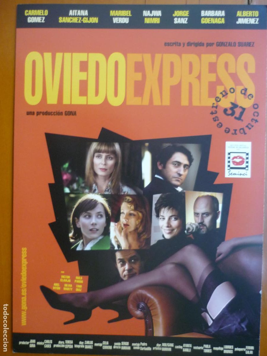 Cine: oviedo express - guia publicitaria original - marivel verdu carmelo gomez gonzalo suarez