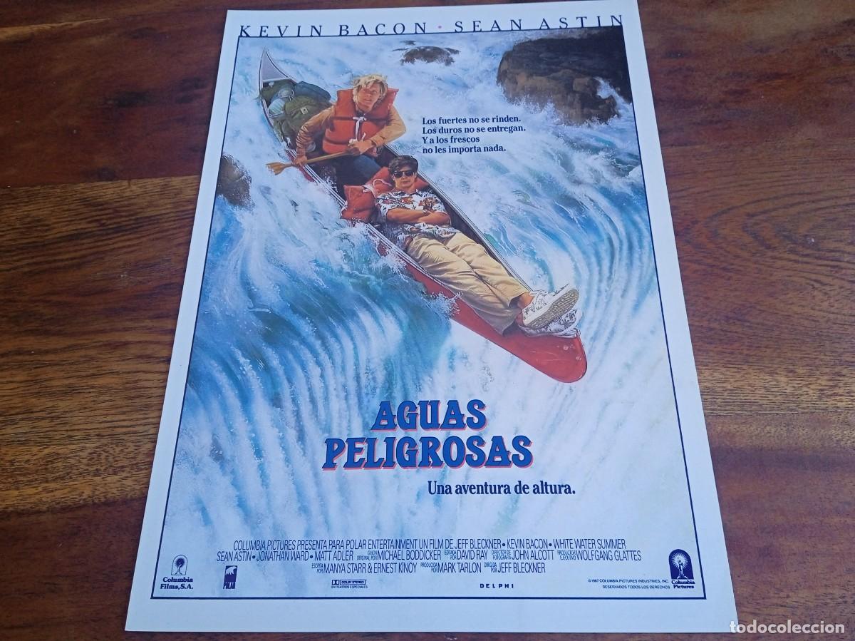 Cine: Aguas peligrosas - Kevin Bacon, Sean Astin, Jonathan Ward - Guia original Columbia 1987