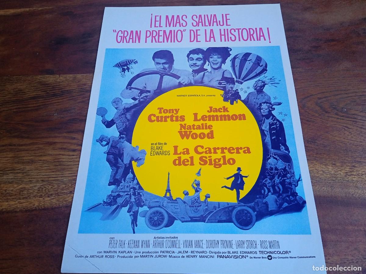 Cine: La carrera del siglo - Tony Curtis, Natalie Wood, Jack Lemmon,B. Edwards - Guia original Warner 1977