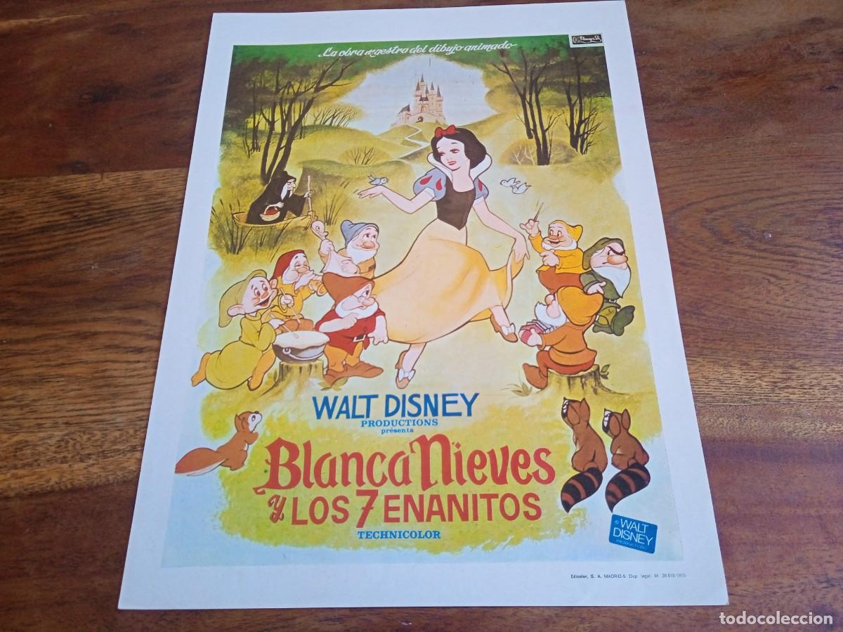 Cine: Blancanieves y los 7 enanitos - Animacion, Disney - Guia original Filmayer 1975